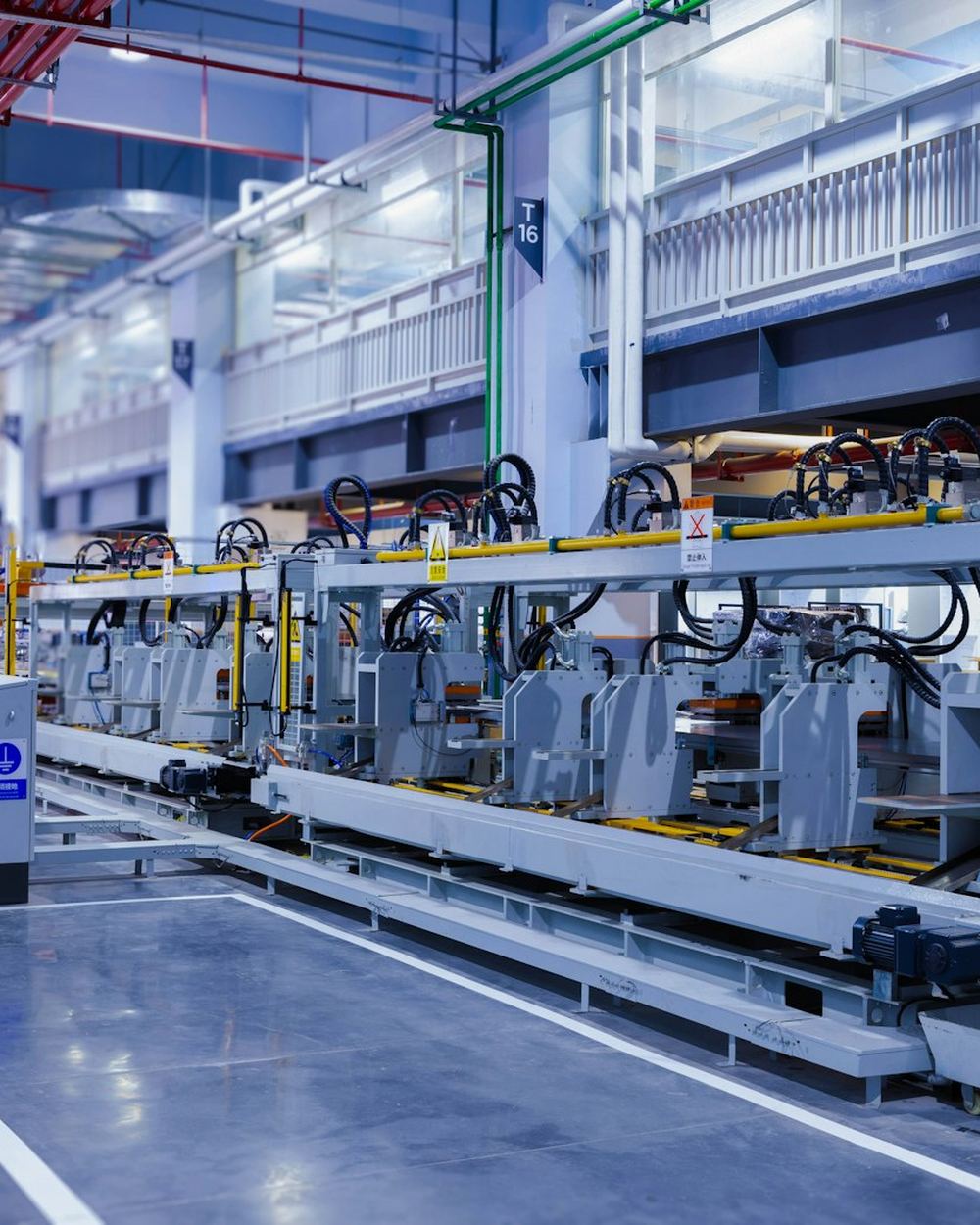 Machinery on a manufacturing floor