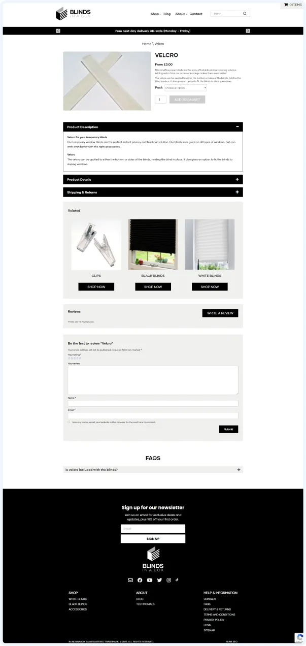 Window Blinds Website: screenshot 4